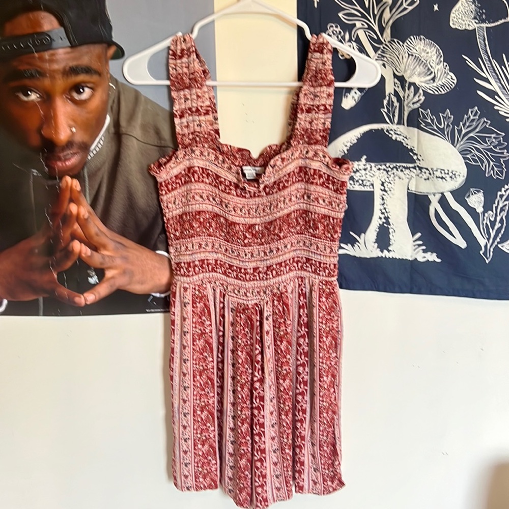American eagle pink and red romper , size medium